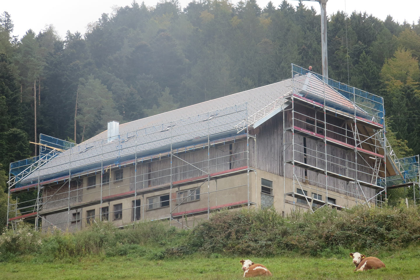 Holzfachwerk Walmdach