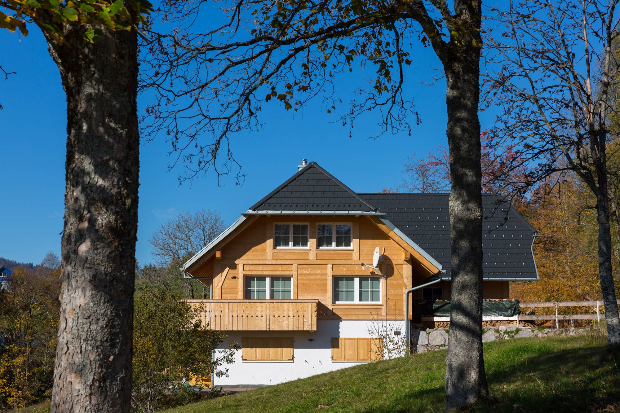 Ständer-Bohlen Holzhaus