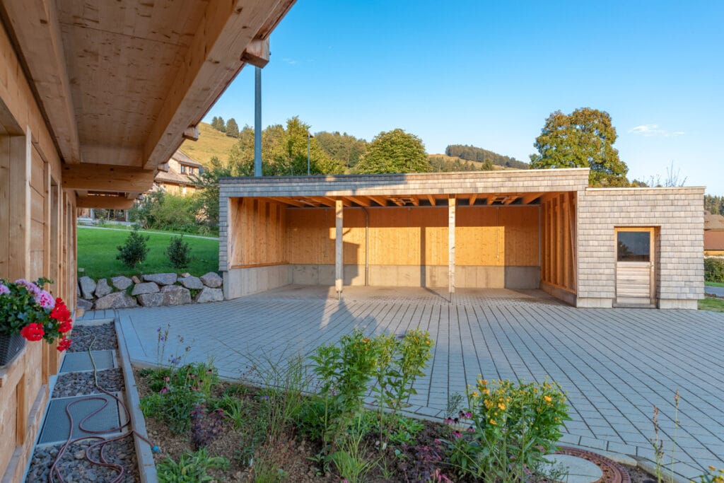 Mehrgeschossiges Holzhaus Dorf - Außen